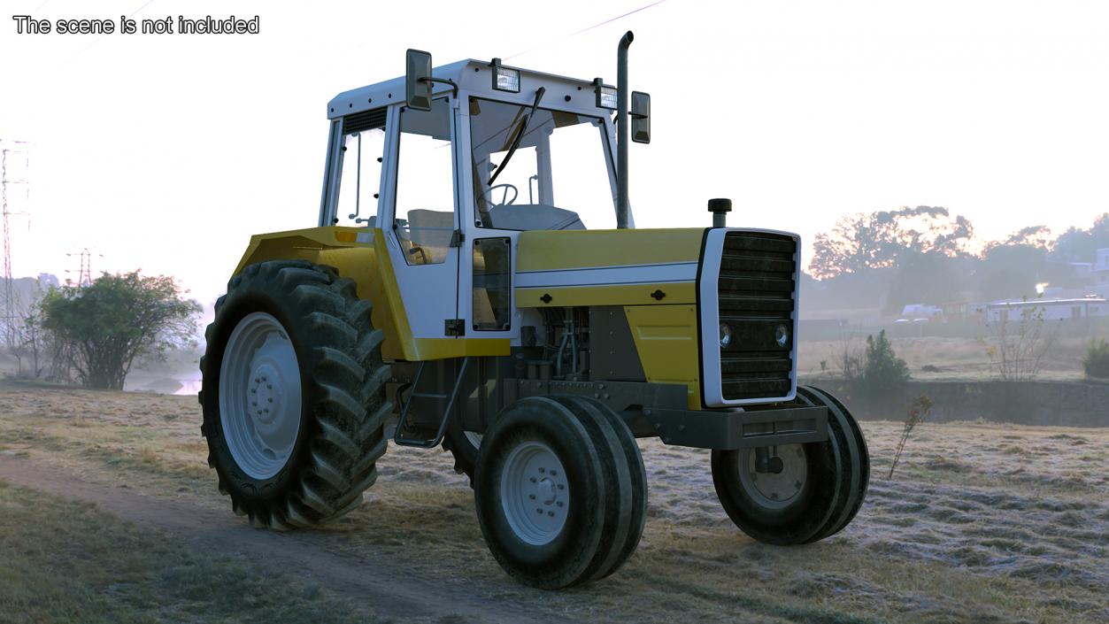 3D Farm Tractor Rigged for Cinema 4D model