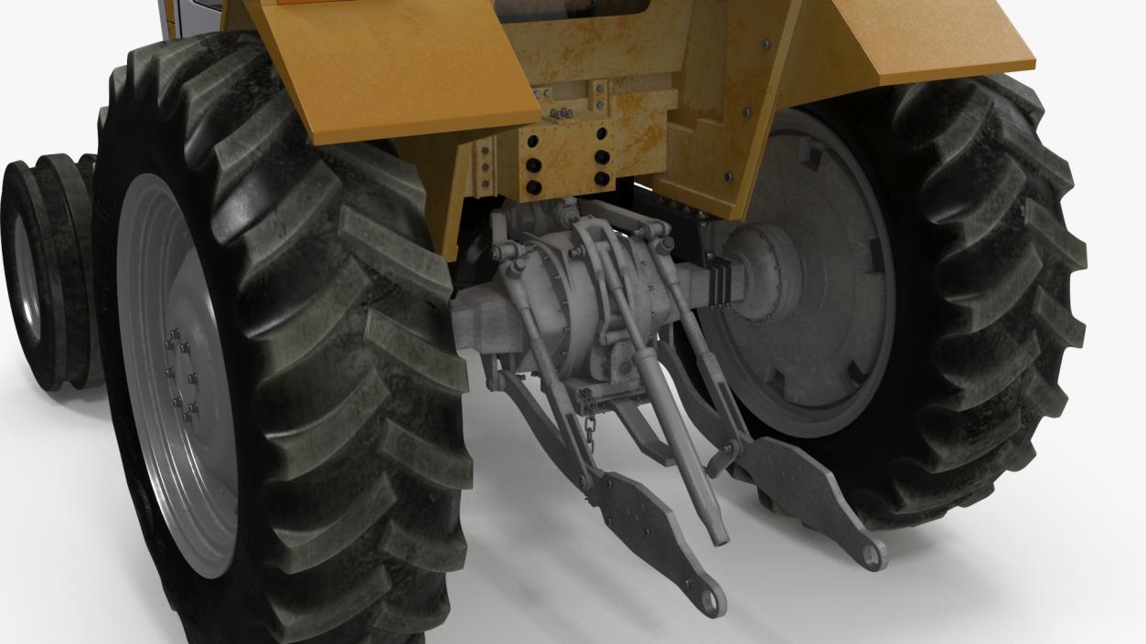 3D Farm Tractor Rigged for Cinema 4D model