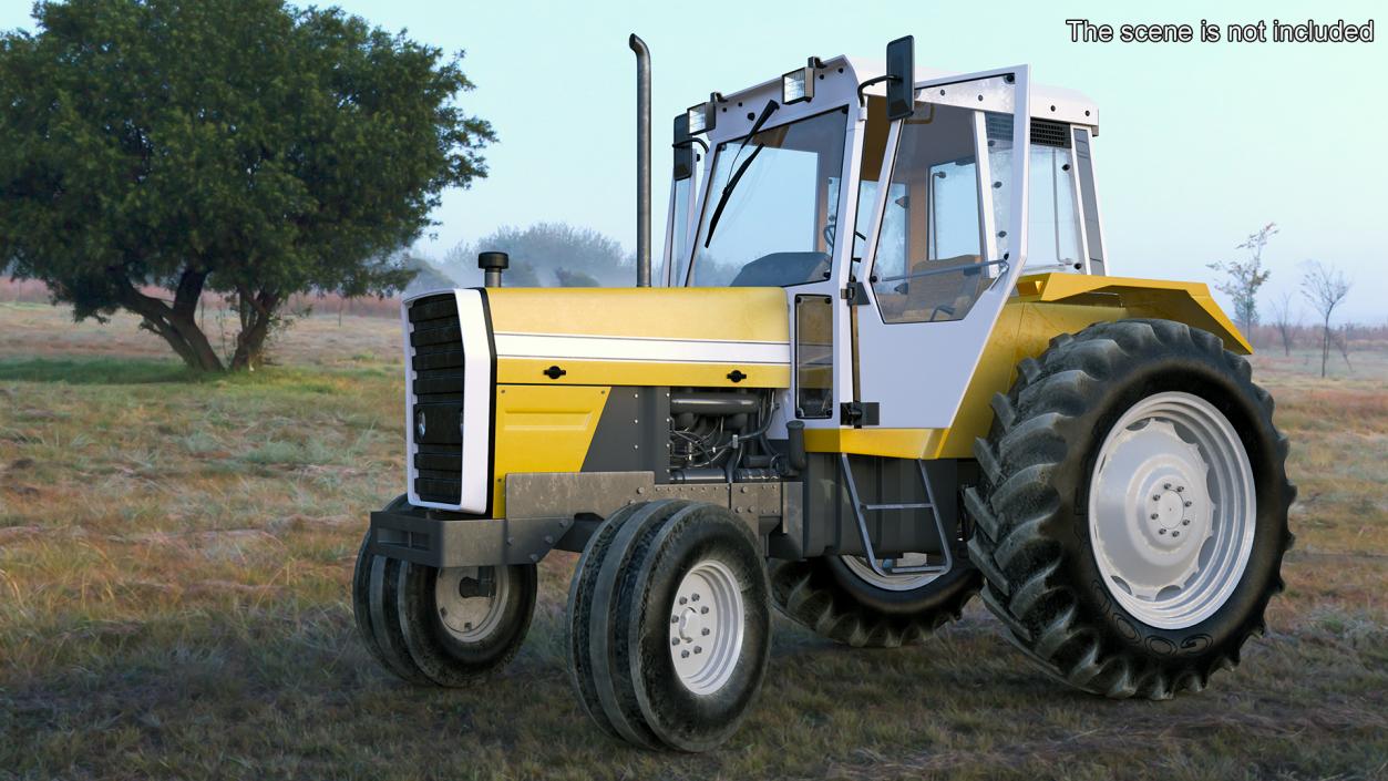 3D Farm Tractor Rigged for Cinema 4D model