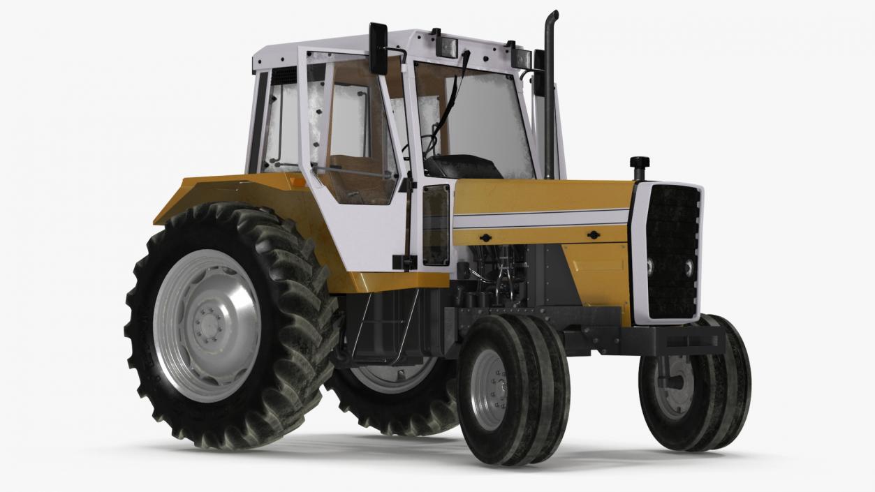 3D Farm Tractor Rigged for Cinema 4D model