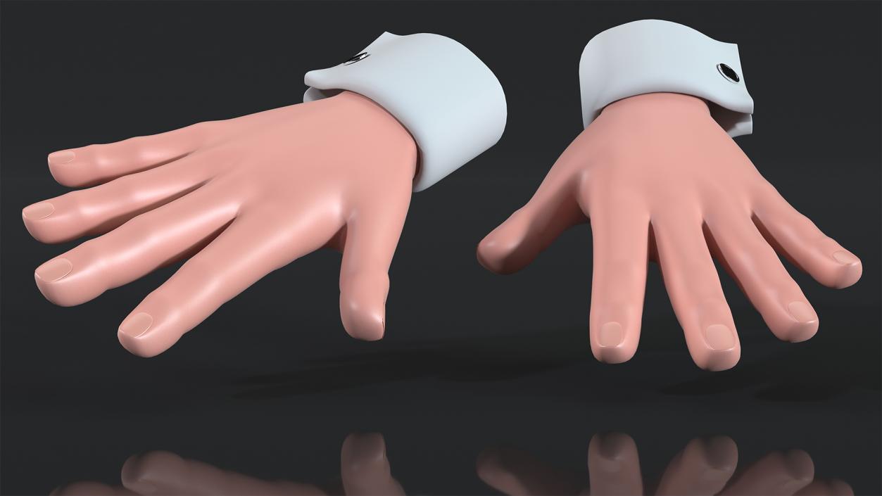 3D Cartoon Man Hands Collection model