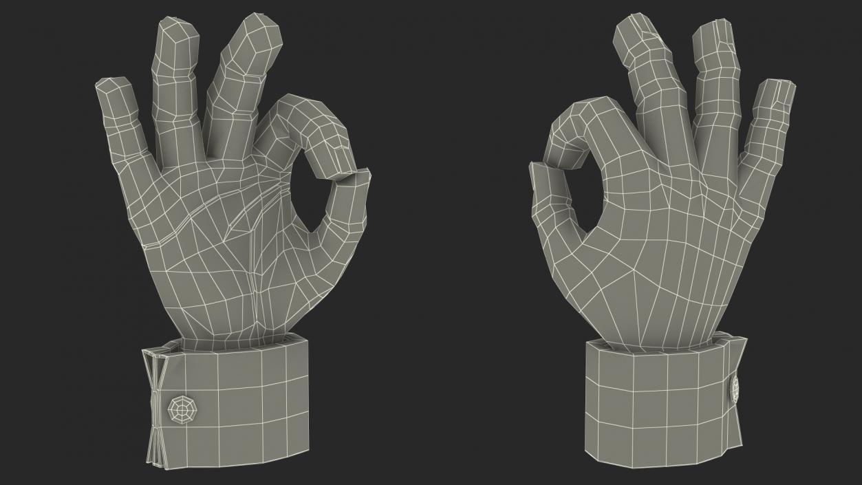 3D Cartoon Man Hands Collection model