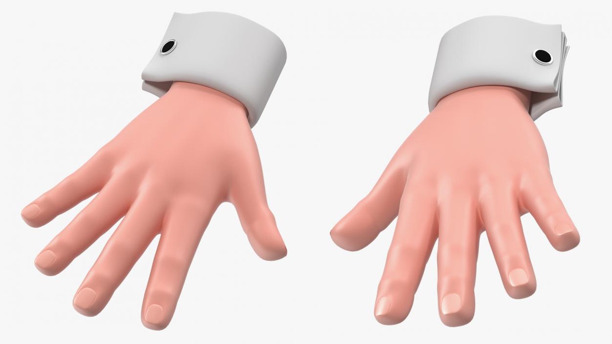 3D Cartoon Man Hands Collection model