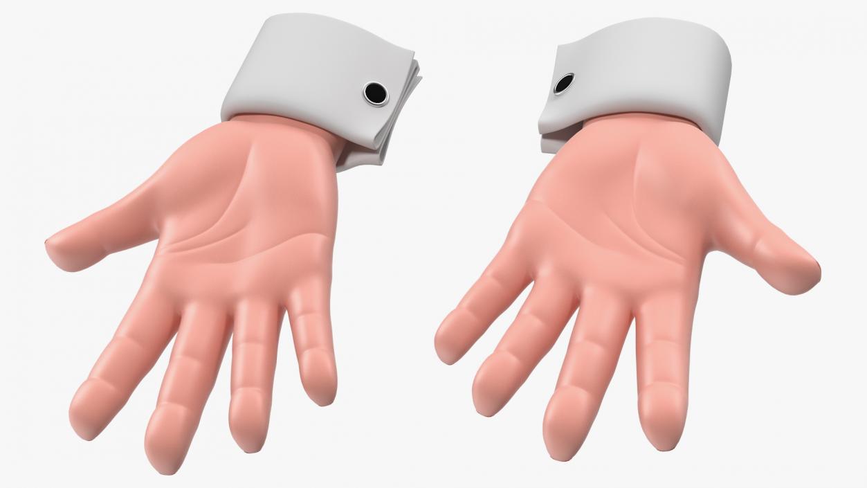 3D Cartoon Man Hands Collection model