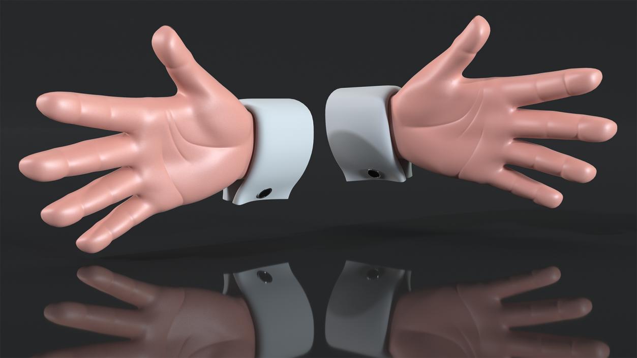 3D Cartoon Man Hands Collection model