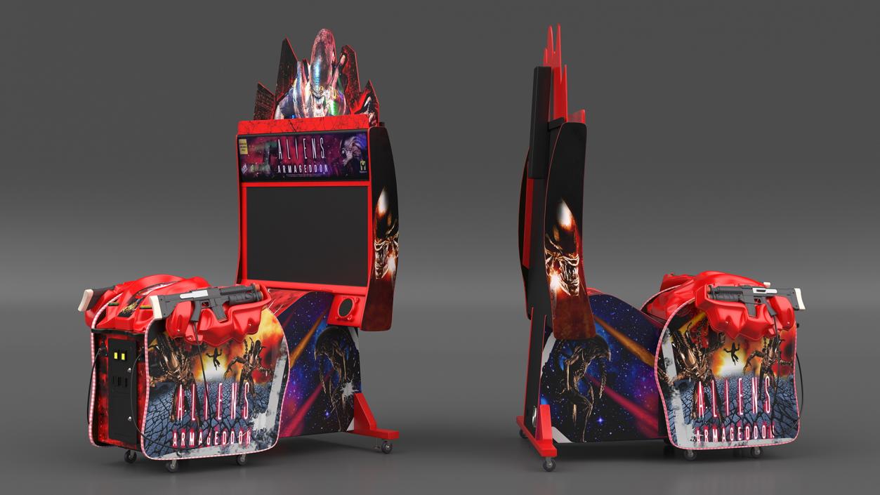 3D Namco Aliens Armageddon Arcade Machine Off State model