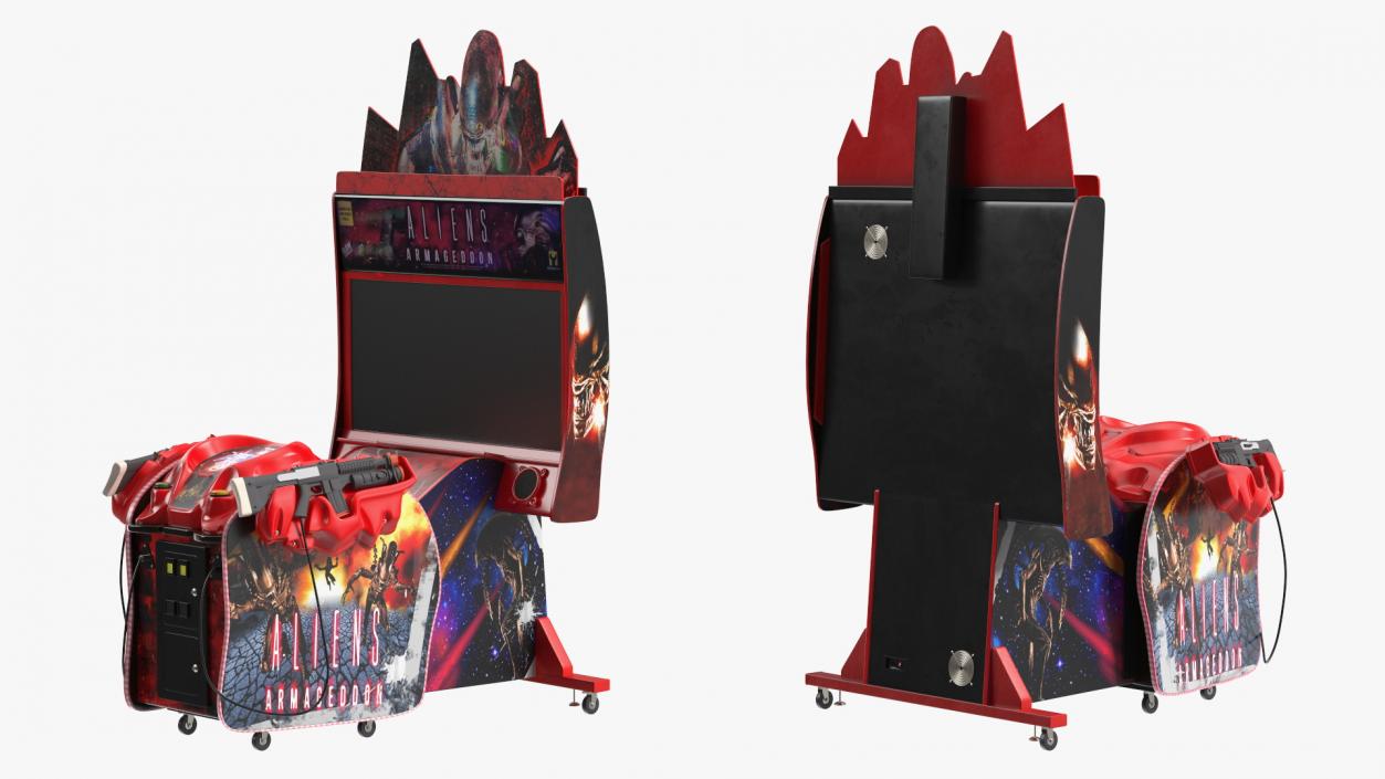 3D Namco Aliens Armageddon Arcade Machine Off State model