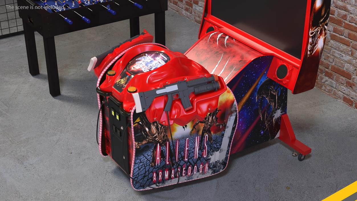 3D Namco Aliens Armageddon Arcade Machine Off State model