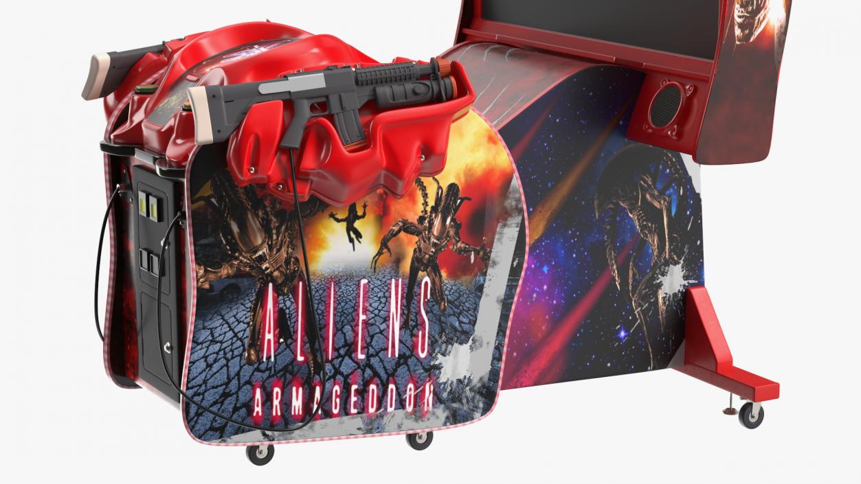 3D Namco Aliens Armageddon Arcade Machine Off State model