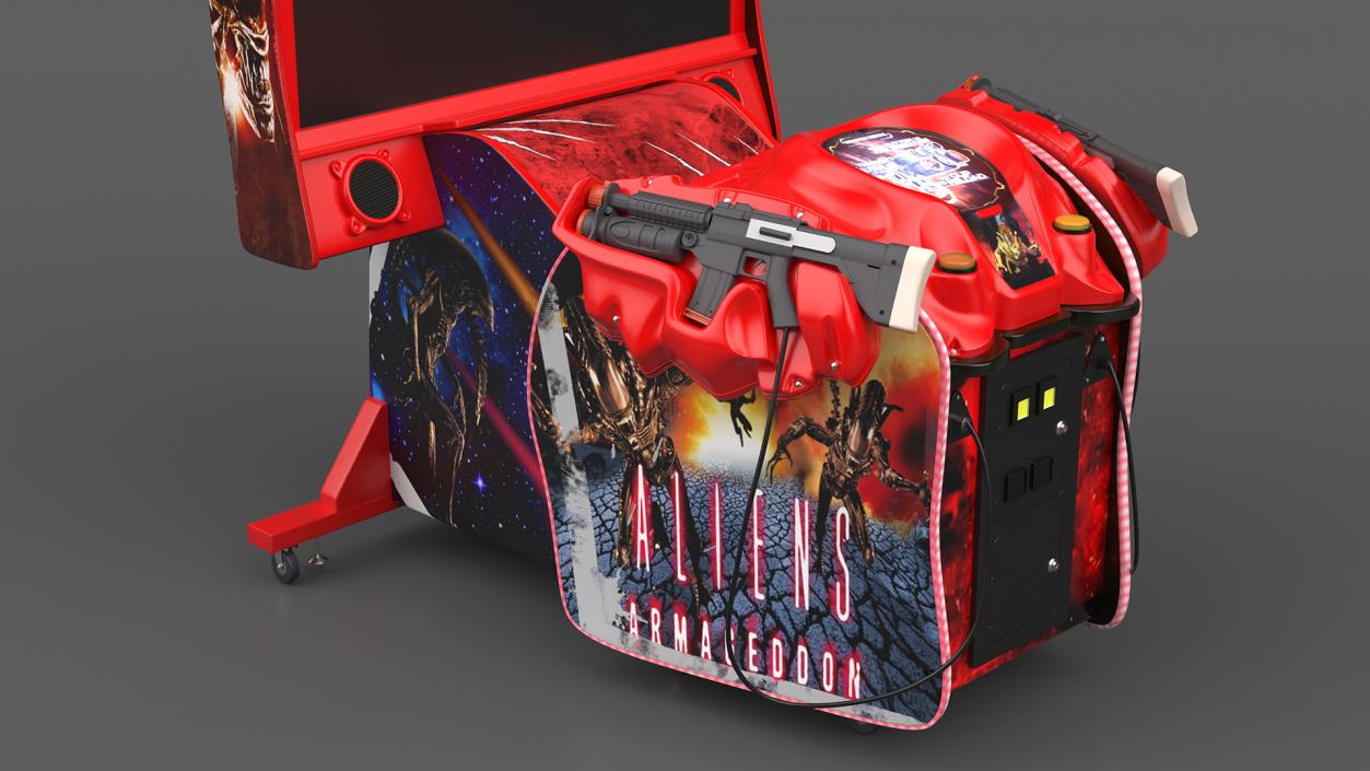 3D Namco Aliens Armageddon Arcade Machine Off State model