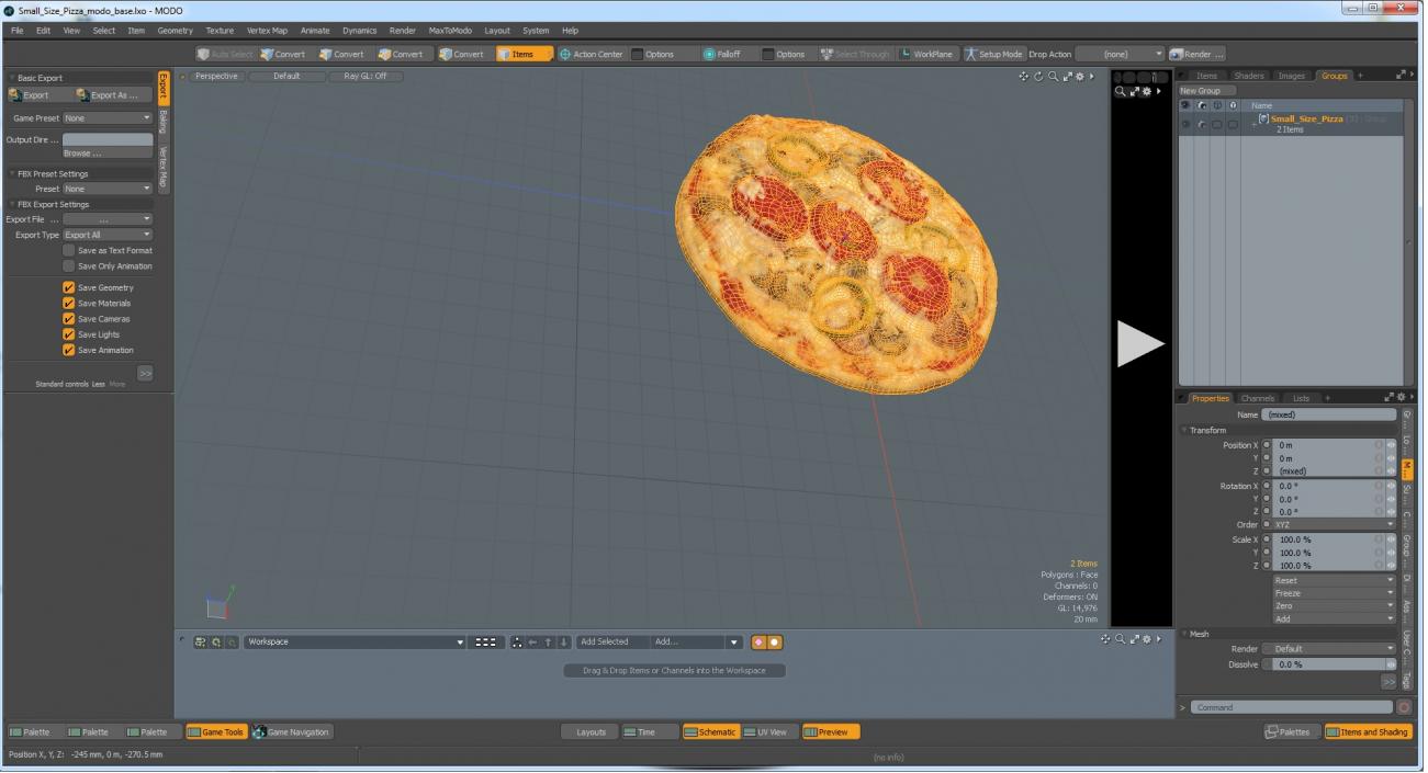 3D Small Size Pizza