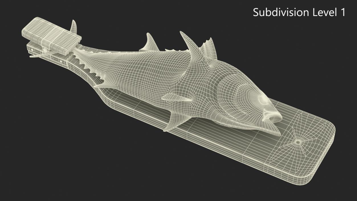 Fish Cleaning Board with Tuna 3D model