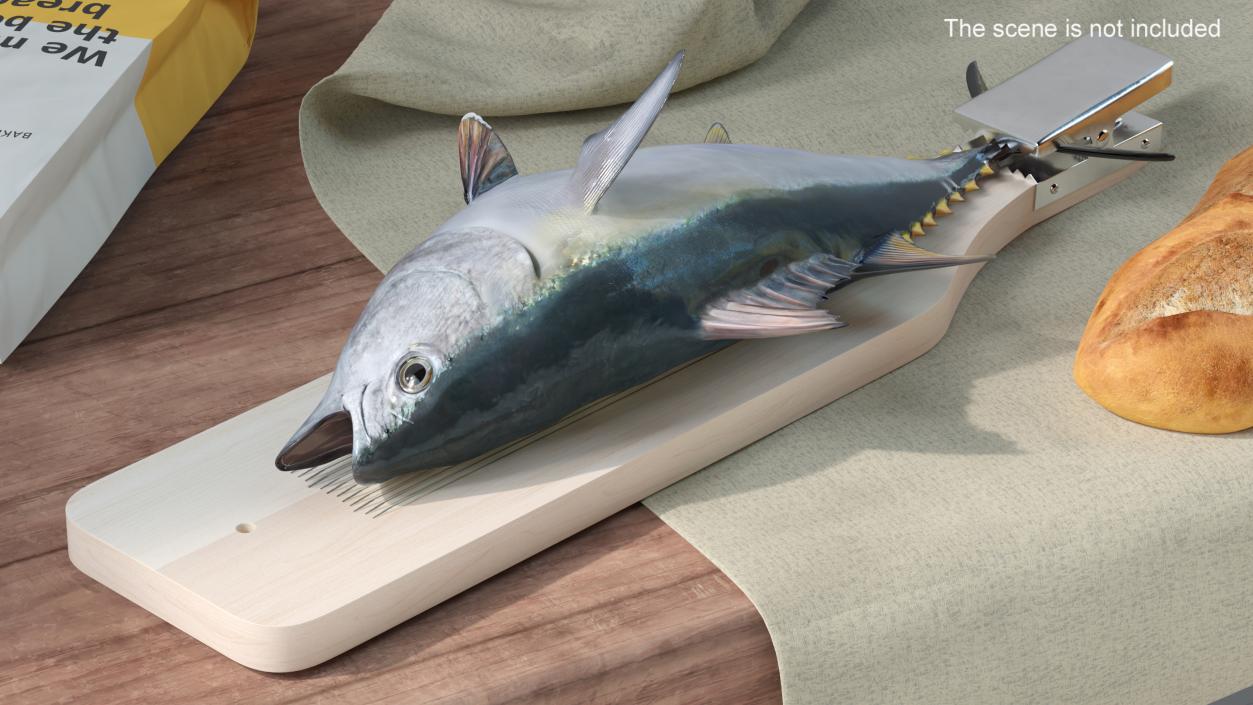 Fish Cleaning Board with Tuna 3D model