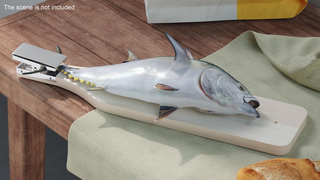 Fish Cleaning Board with Tuna 3D model