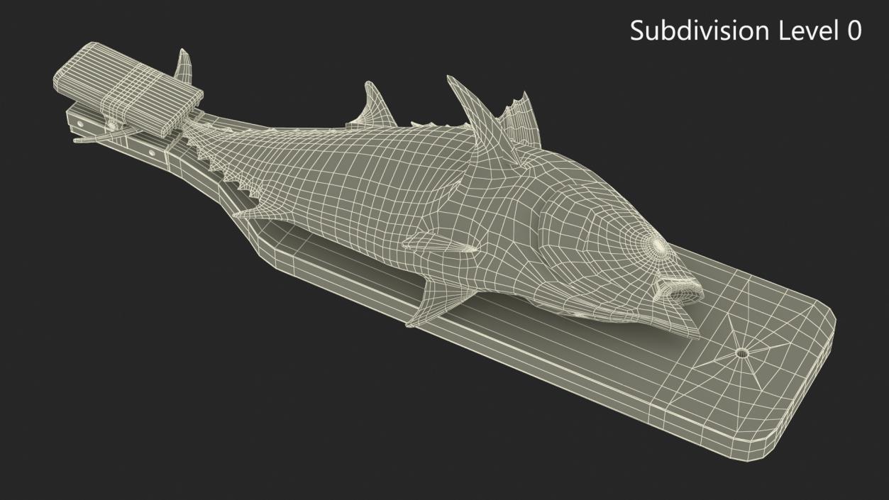 Fish Cleaning Board with Tuna 3D model