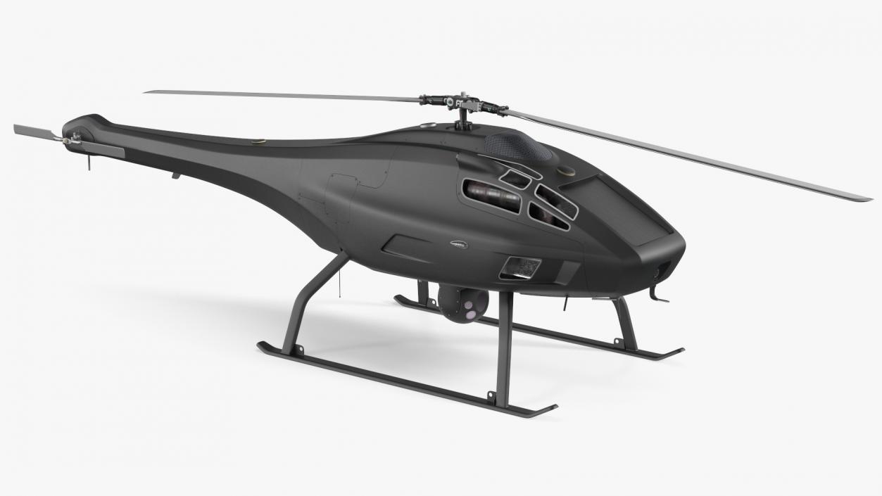 3D model UAV Helicopter Rigged for Cinema 4D