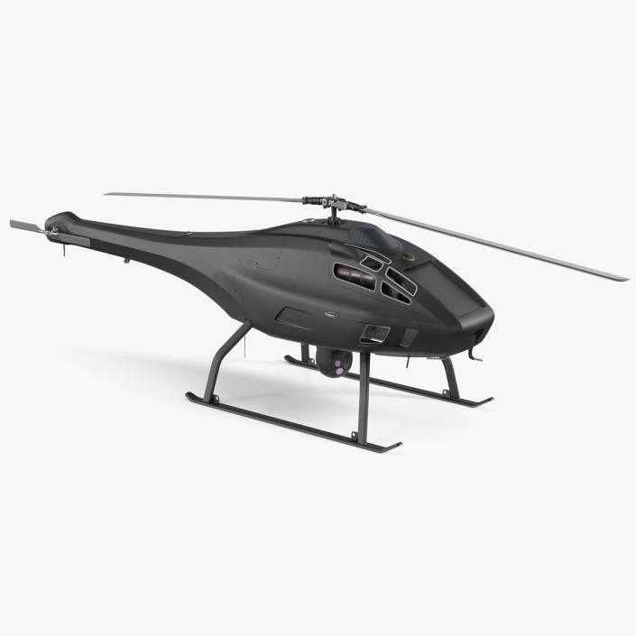 3D model UAV Helicopter Rigged for Cinema 4D