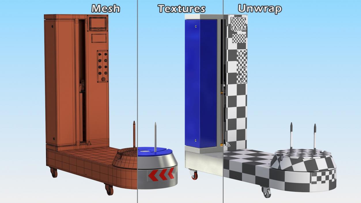 Airport Luggage Support Equipment Collection 3D model