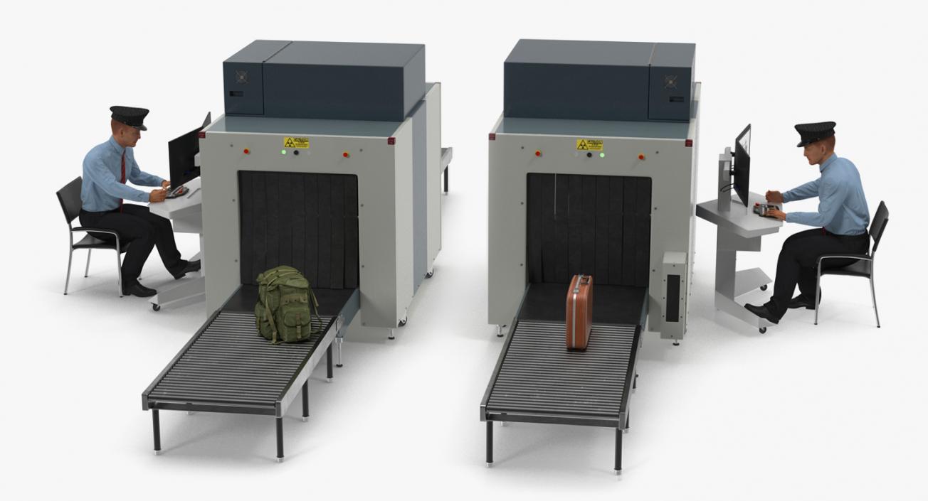 Airport Luggage Support Equipment Collection 3D model