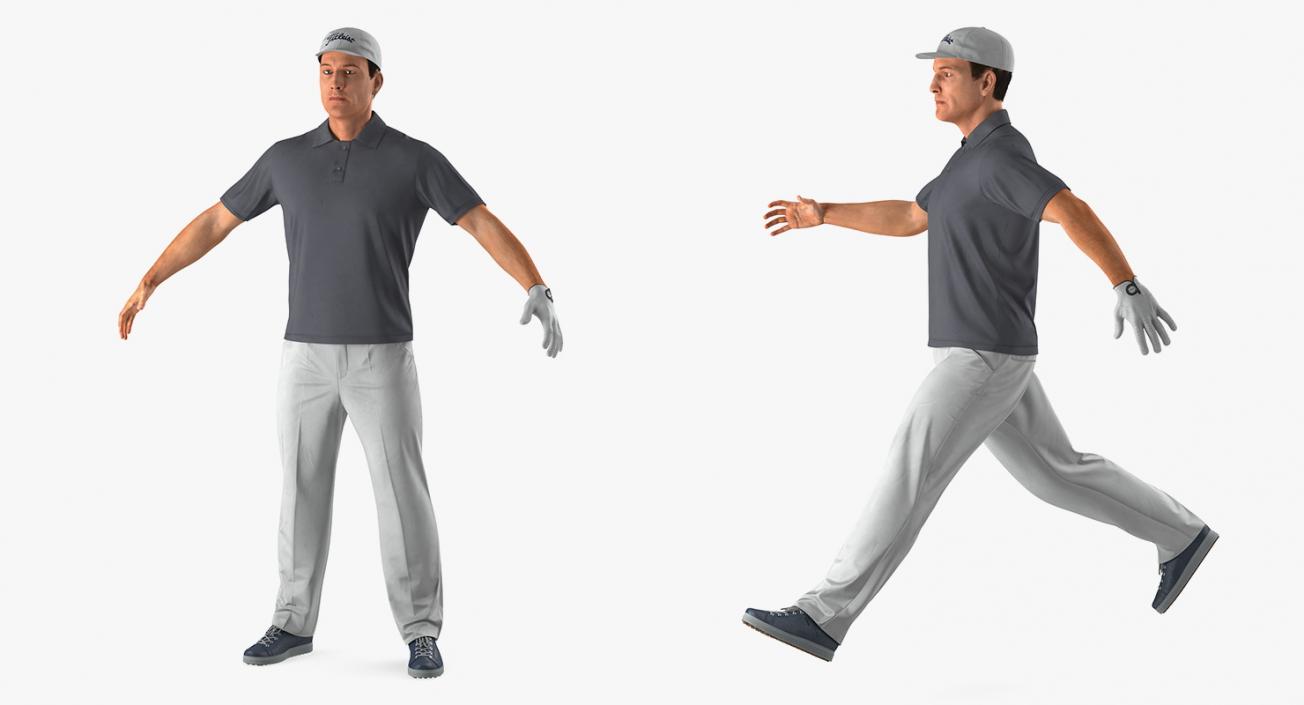 3D Golf Player Rigged model