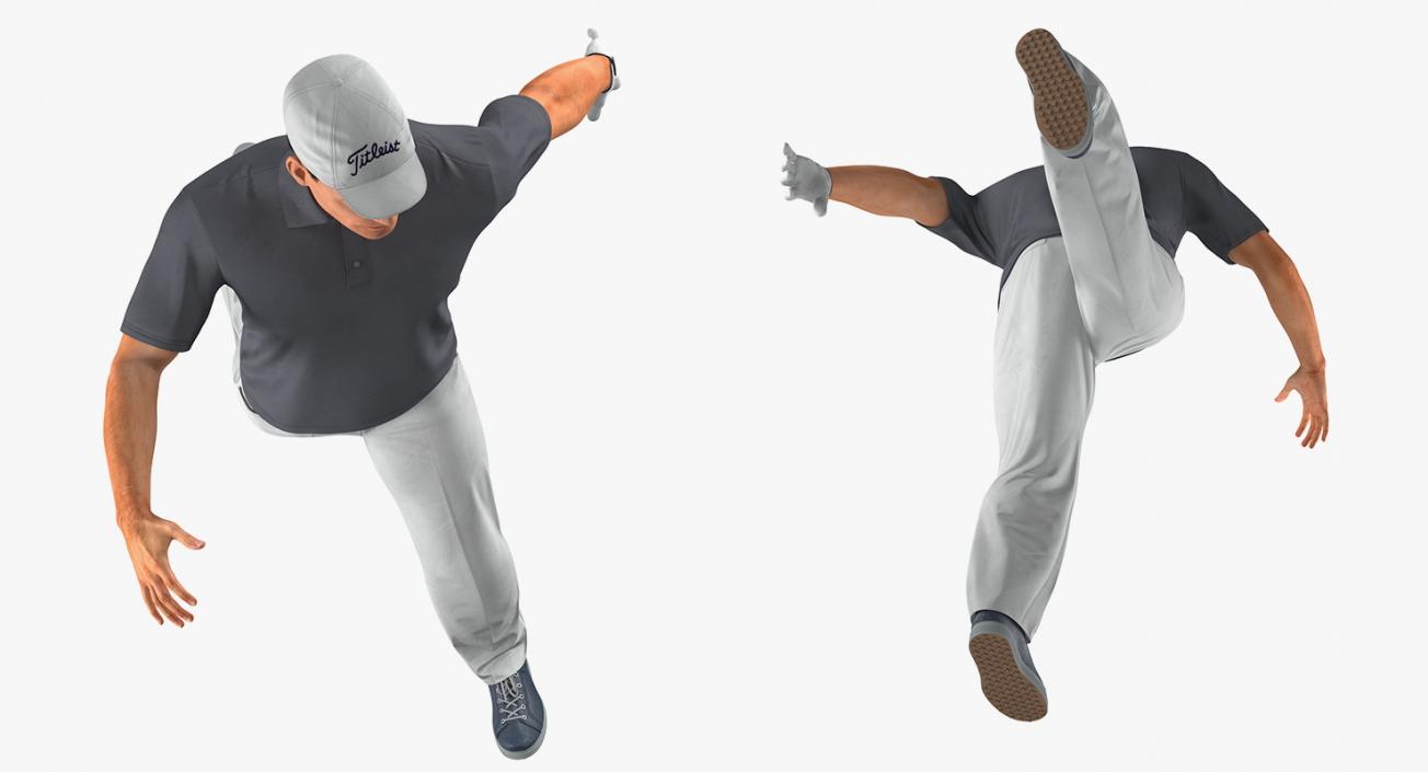 3D Golf Player Rigged model