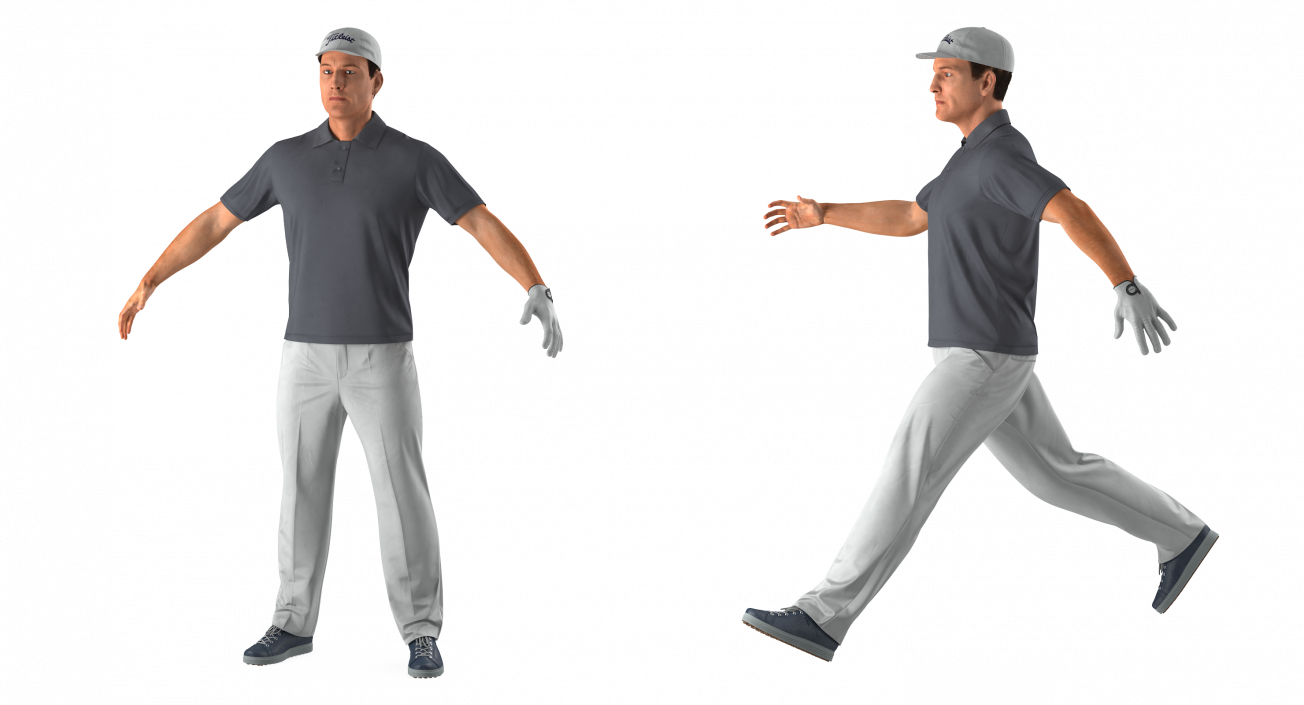 3D Golf Player Rigged model