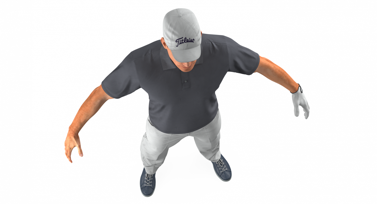 3D Golf Player Rigged model