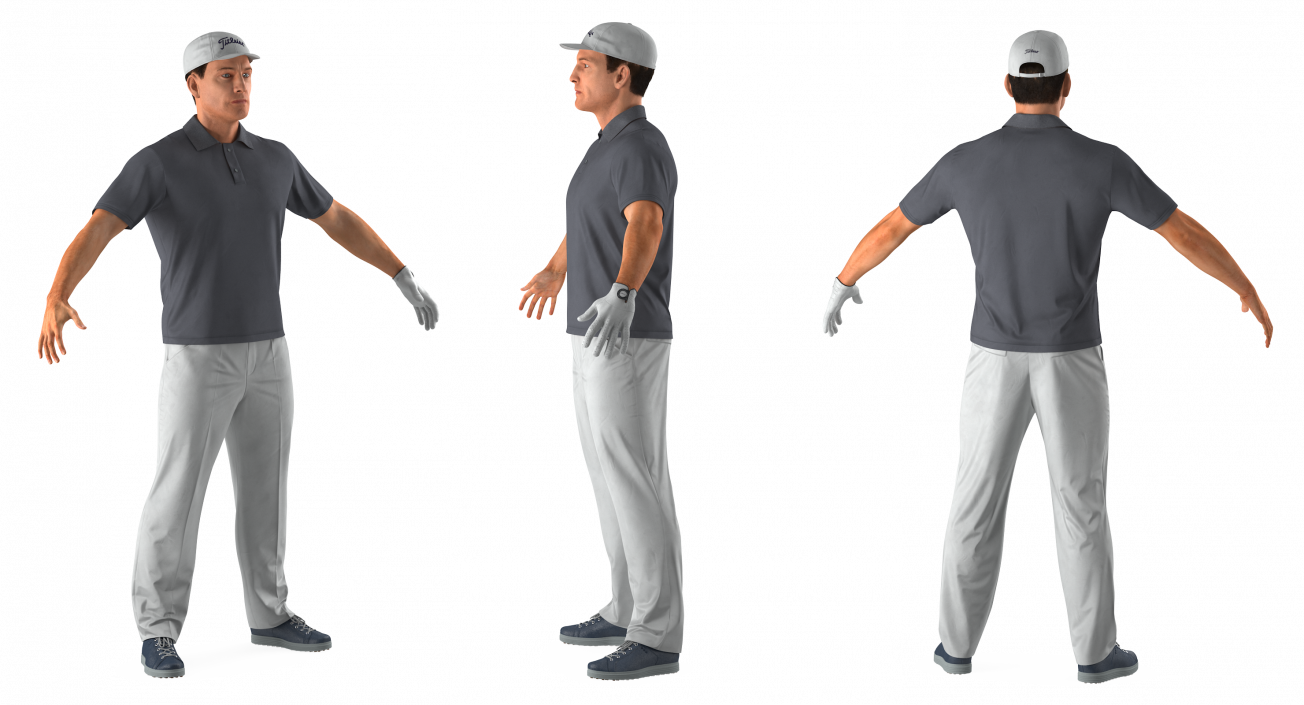 3D Golf Player Rigged model