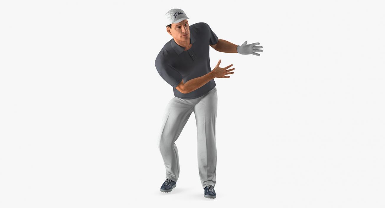 3D Golf Player Rigged model