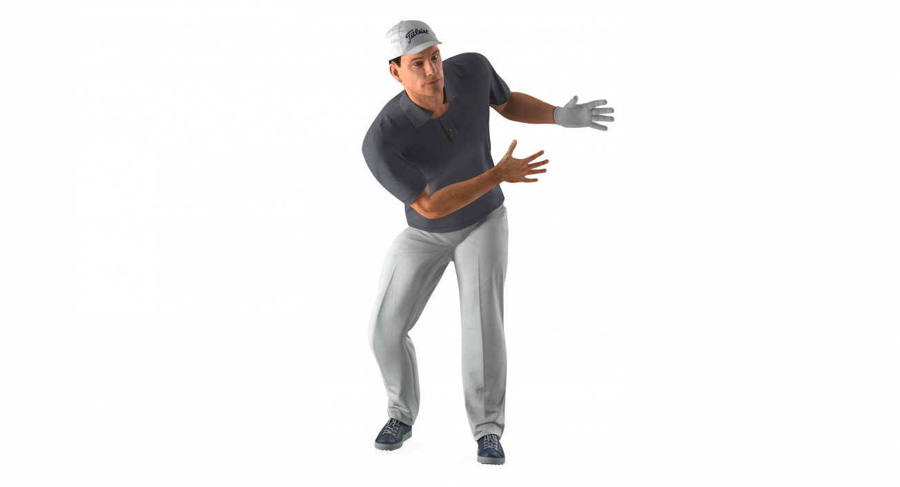 3D Golf Player Rigged model