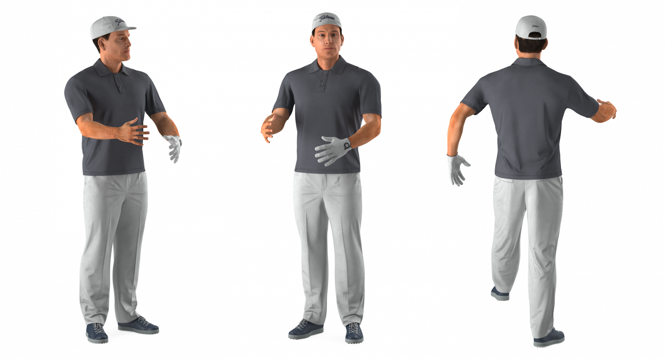 3D Golf Player Rigged model