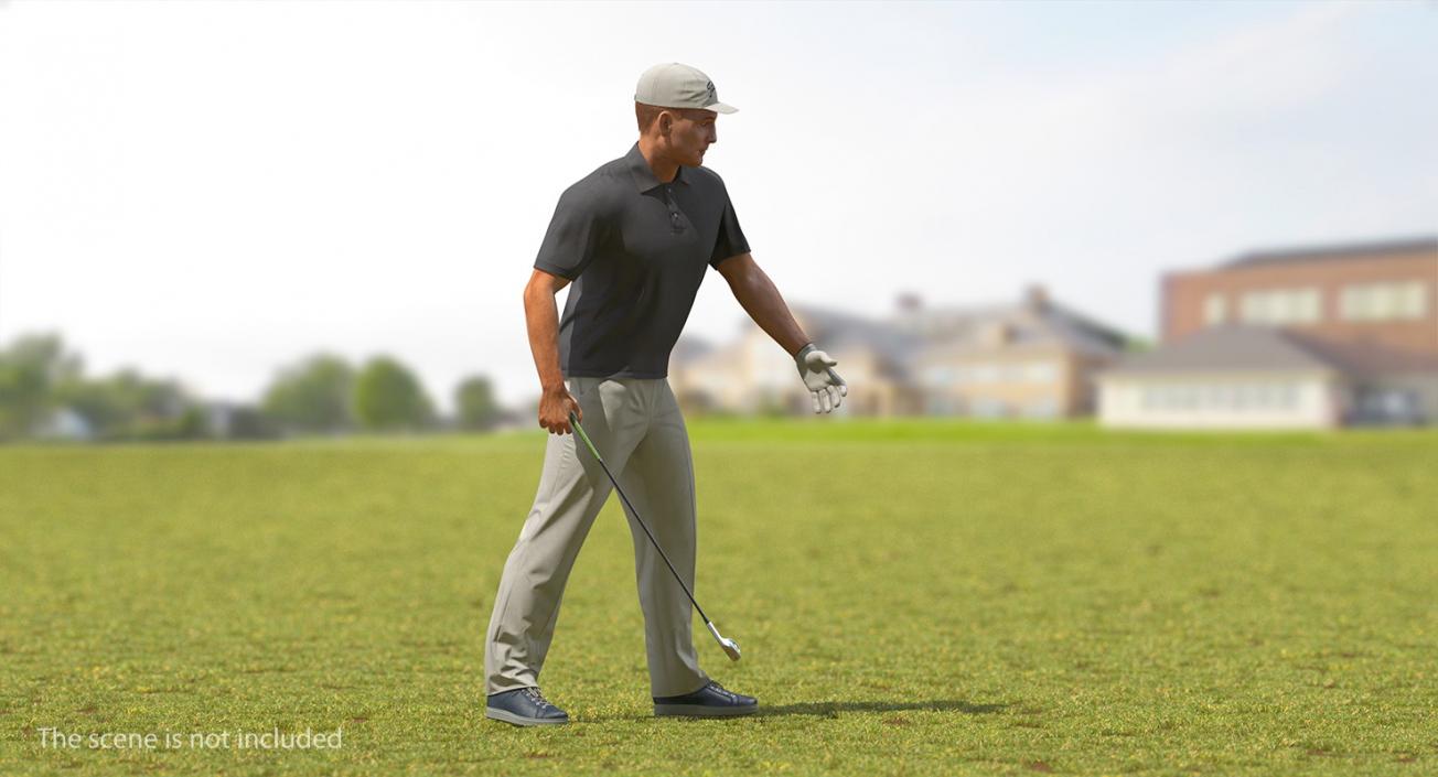 3D Golf Player Rigged model