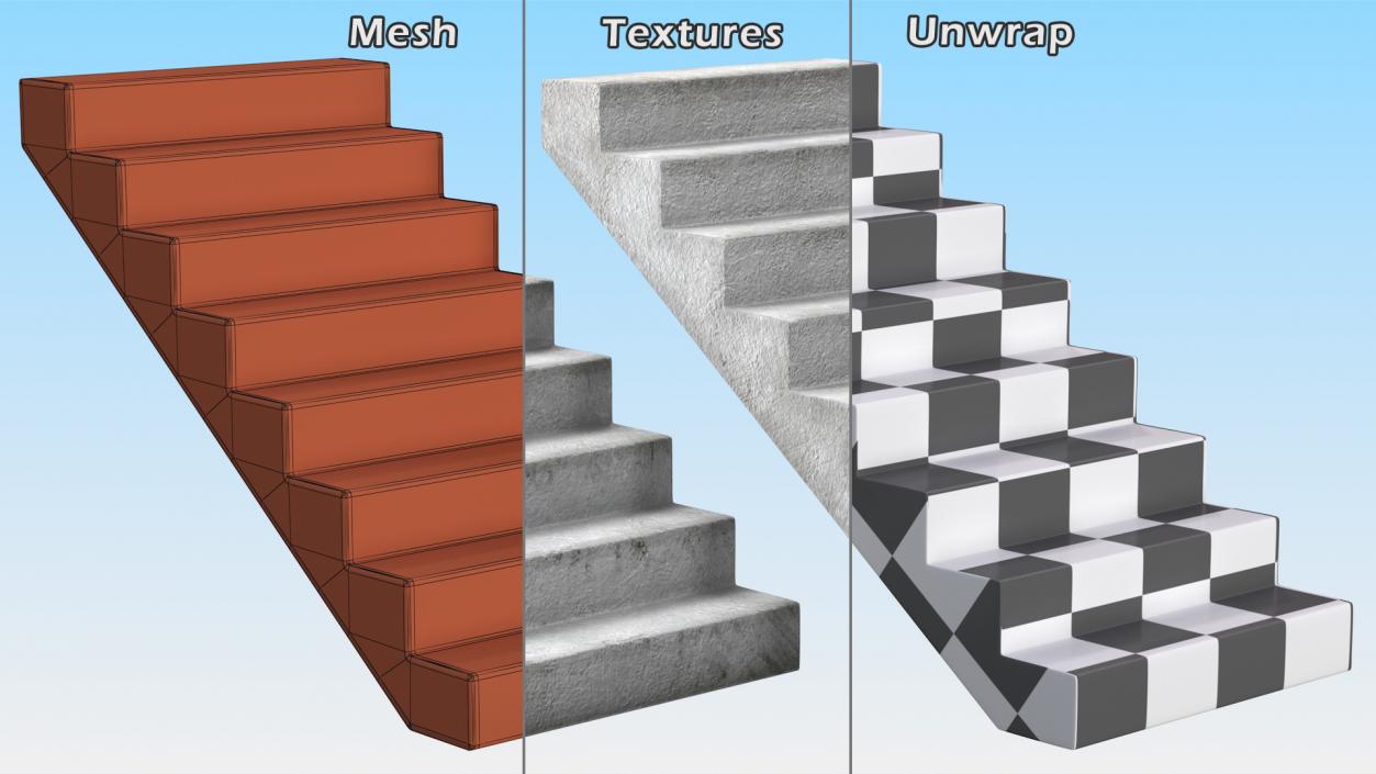 3D model Concrete Stairs