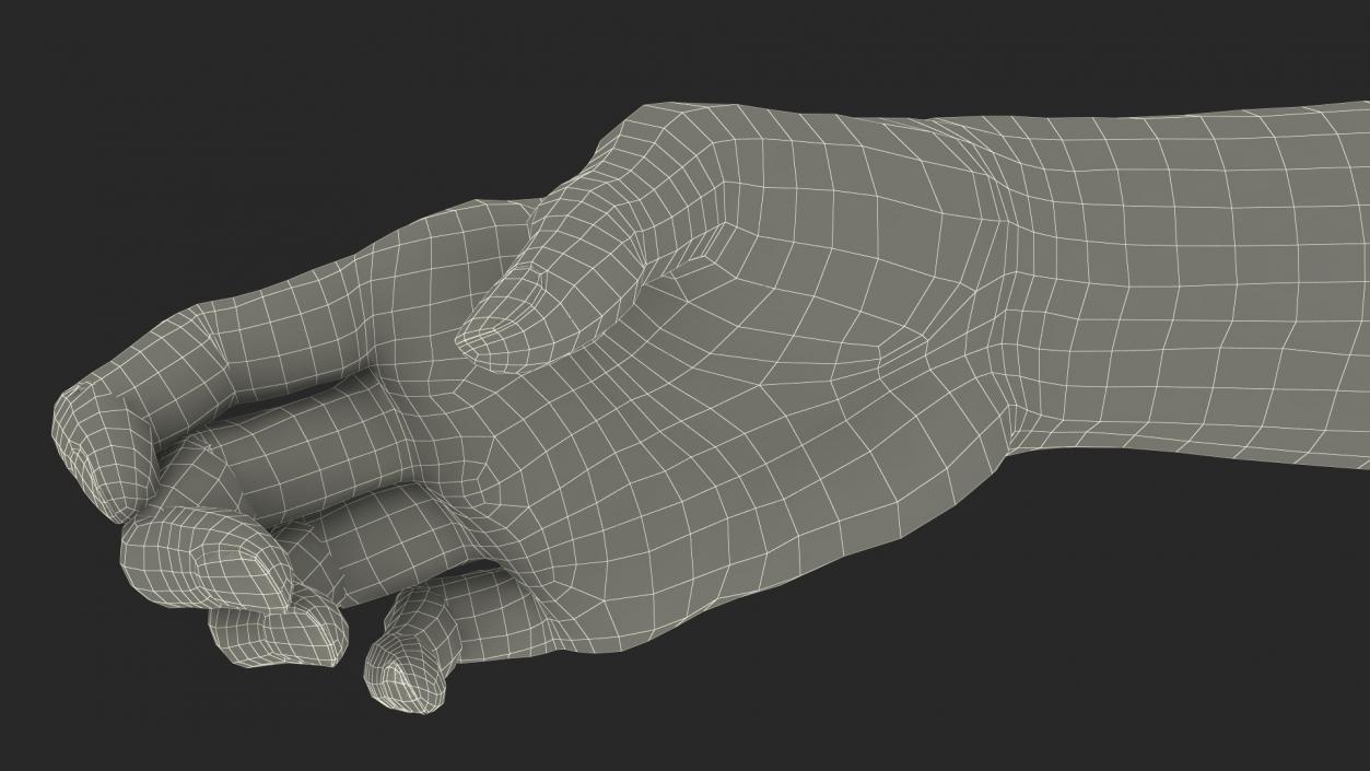 3D Handshake Old Man Hands model