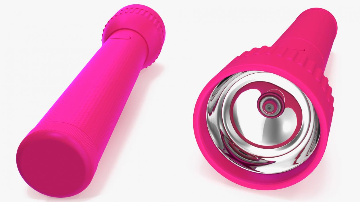 3D Police Security Pink Flashlight