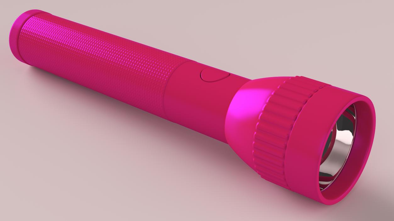 3D Police Security Pink Flashlight