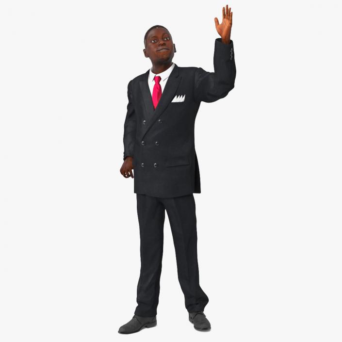 Handsome African American Businessman Rigged 3D model