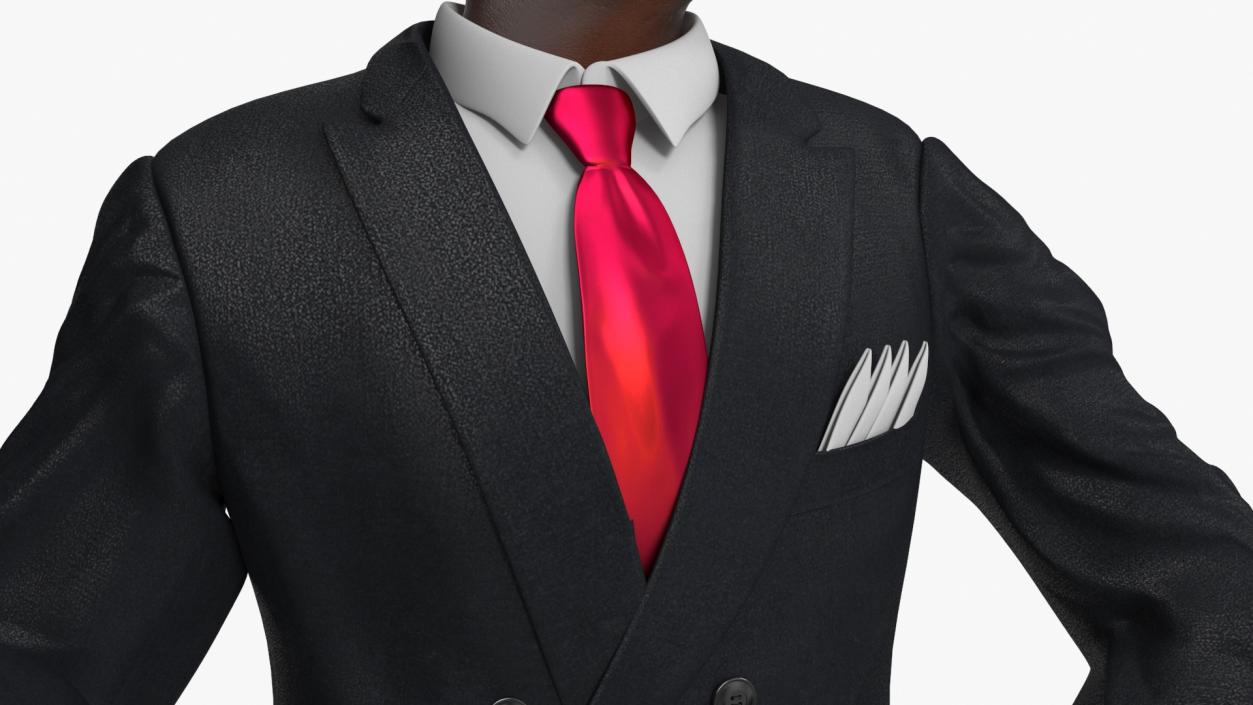 Handsome African American Businessman Rigged 3D model