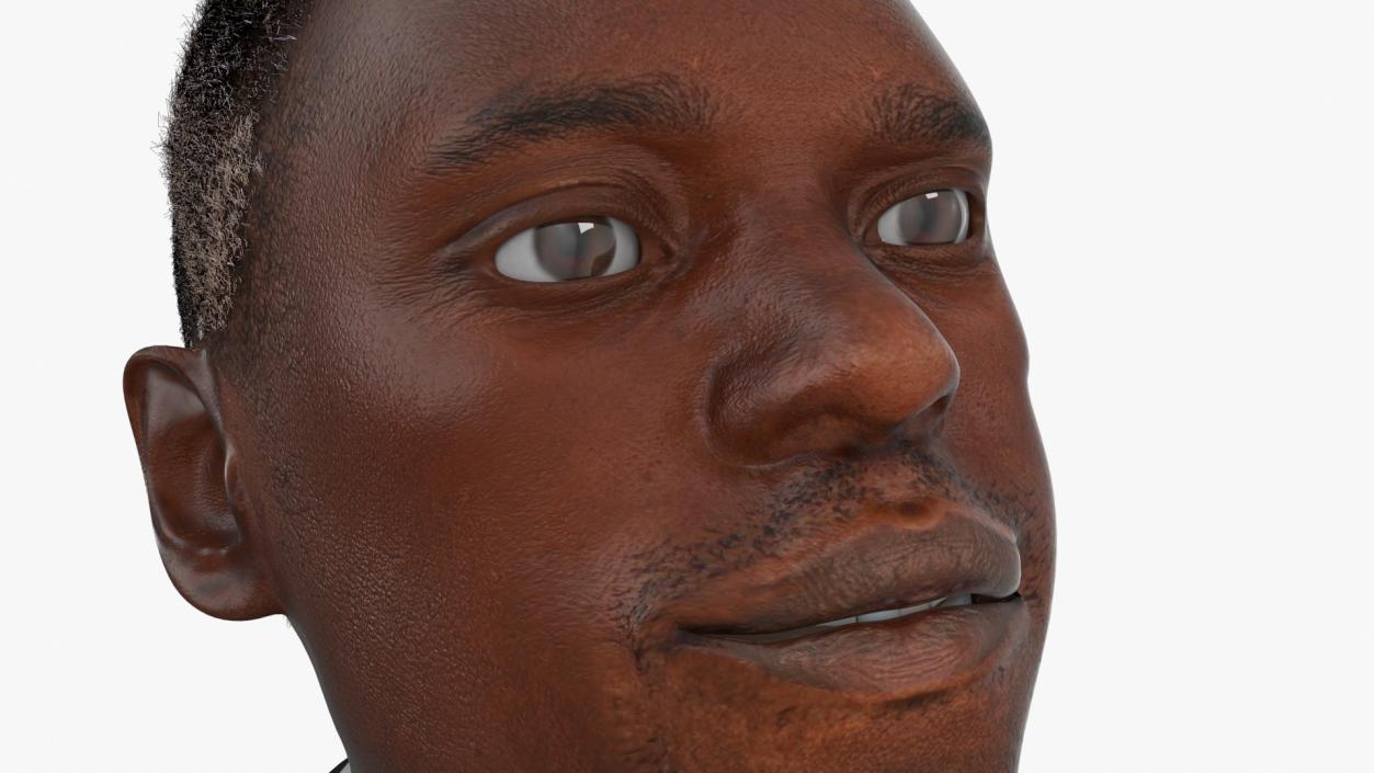 Handsome African American Businessman Rigged 3D model