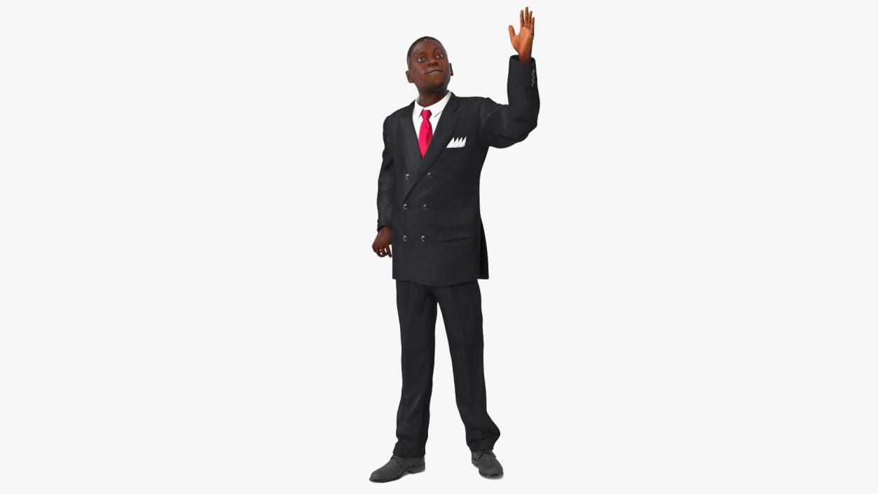 Handsome African American Businessman Rigged 3D model