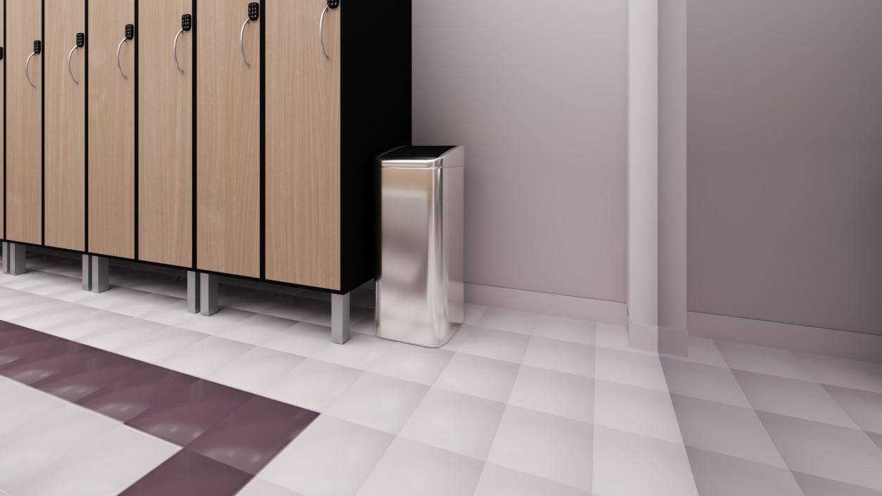 3D Modern Gym Locker Room Interior