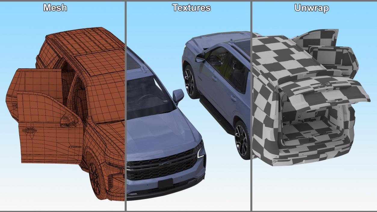 3D Chevrolet Tahoe 2024 Simplified