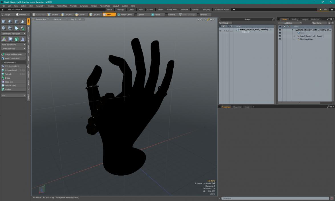 3D model Hand Display with Jewelry