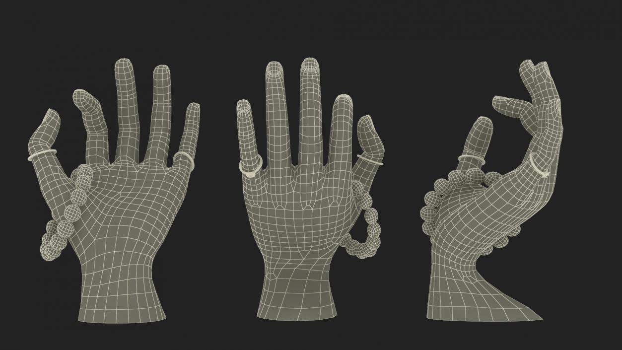 3D model Hand Display with Jewelry