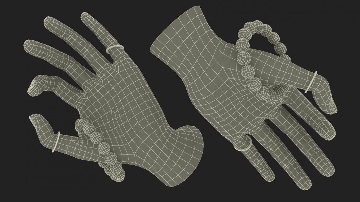 3D model Hand Display with Jewelry