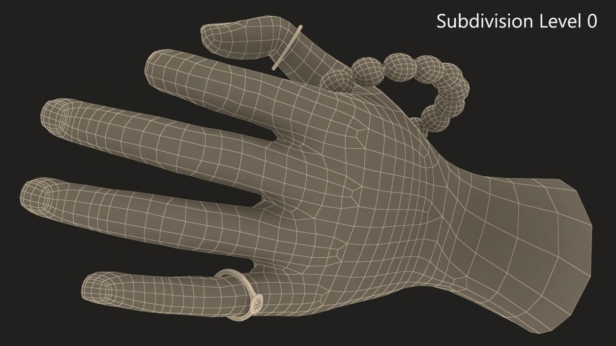 3D model Hand Display with Jewelry