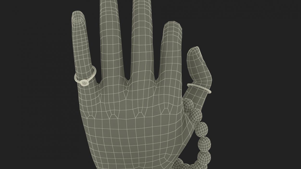 3D model Hand Display with Jewelry