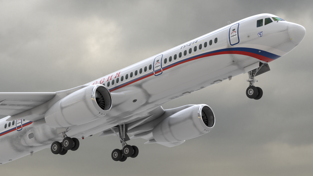 Tupolev Tu-214 Russian Government Airliner 3D