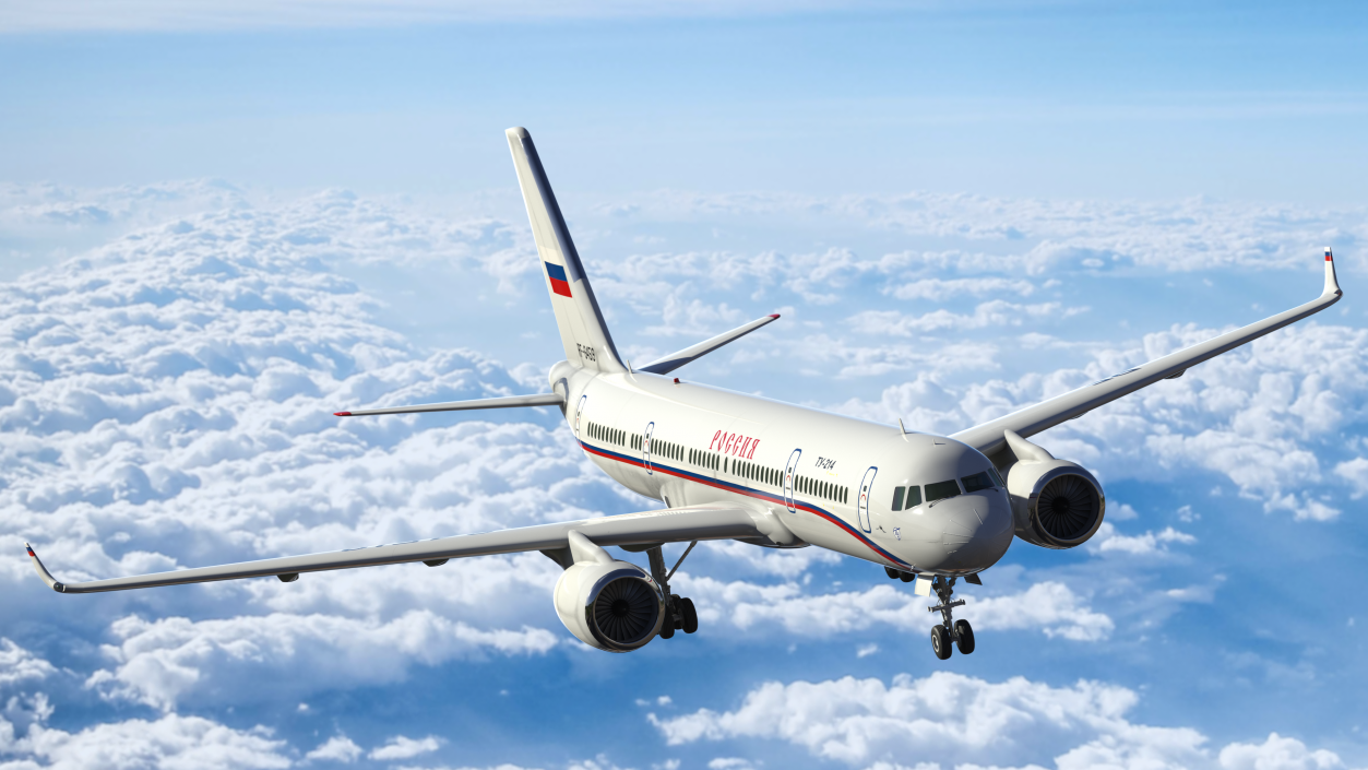 Tupolev Tu-214 Russian Government Airliner 3D