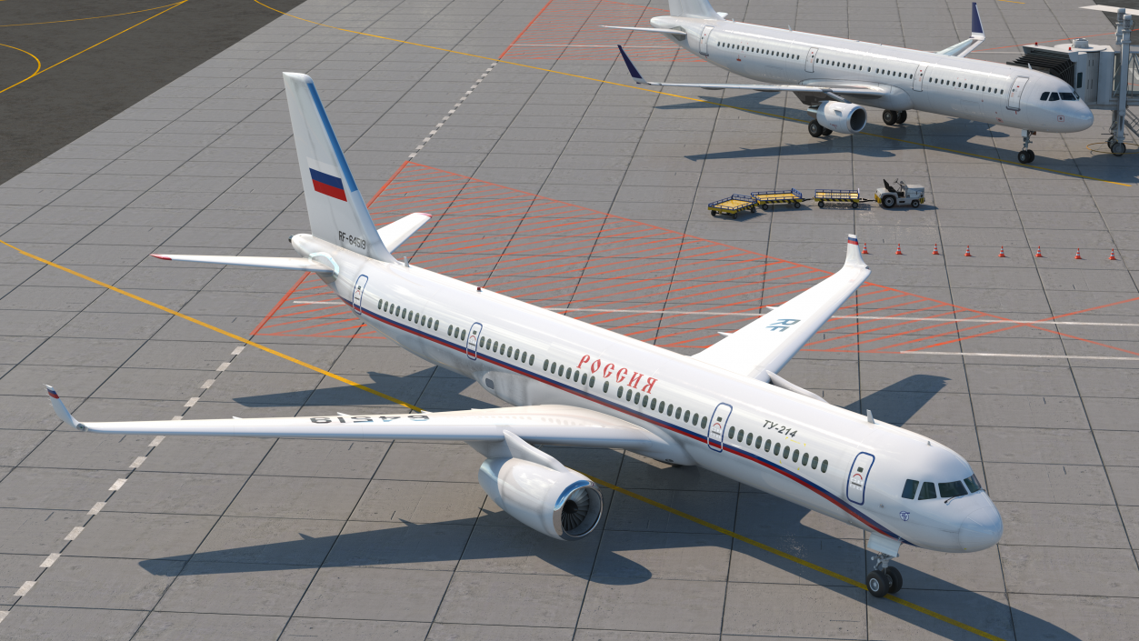 Tupolev Tu-214 Russian Government Airliner 3D